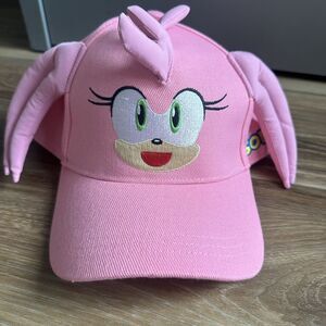 Sonic Hedgehog Amy Rose Adjustable Snapback Cap/Hat Pink Unisex